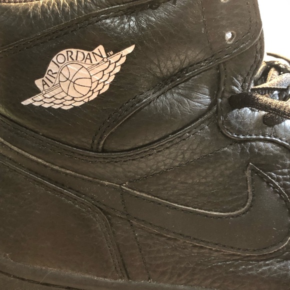 Air Jordan 1 (2001) Black /Silver Size 9.5 Men’s 12 Women’s 136060 002 - Picture 4 of 15